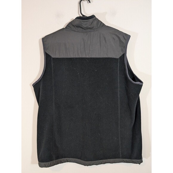 Eddie Bauer Vest Men Sz L Black Fleece Full Zip Outdoor Utility Jacket - Picture 2 of 7